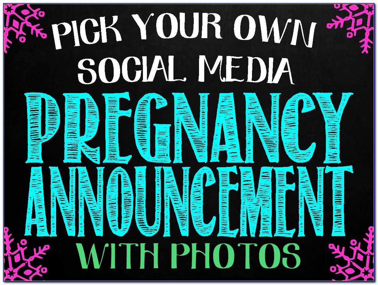 Pregnancy Announcement Templates For Facebook