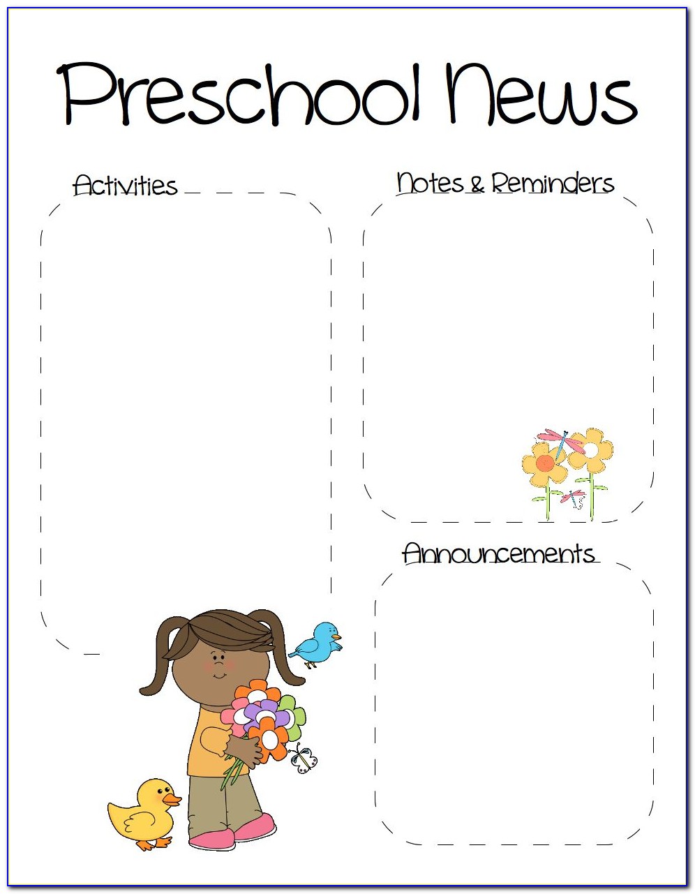 Preschool Newsletter Templates May