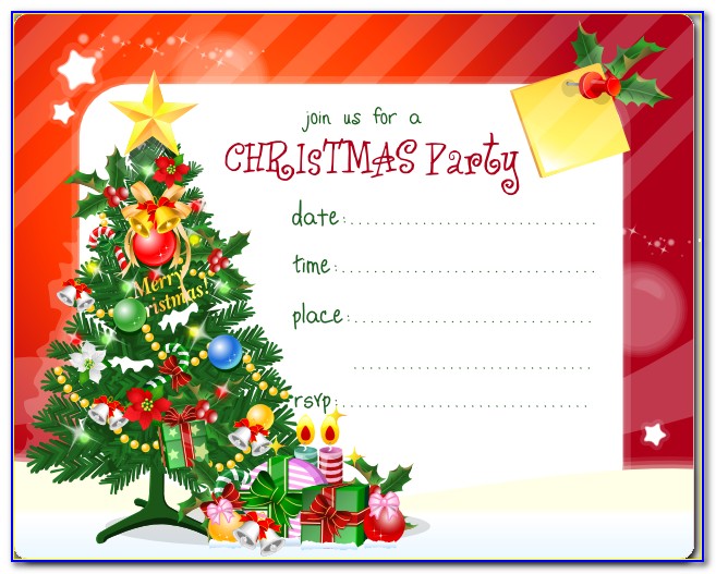 Printable Christmas Party Invitations Free Templates