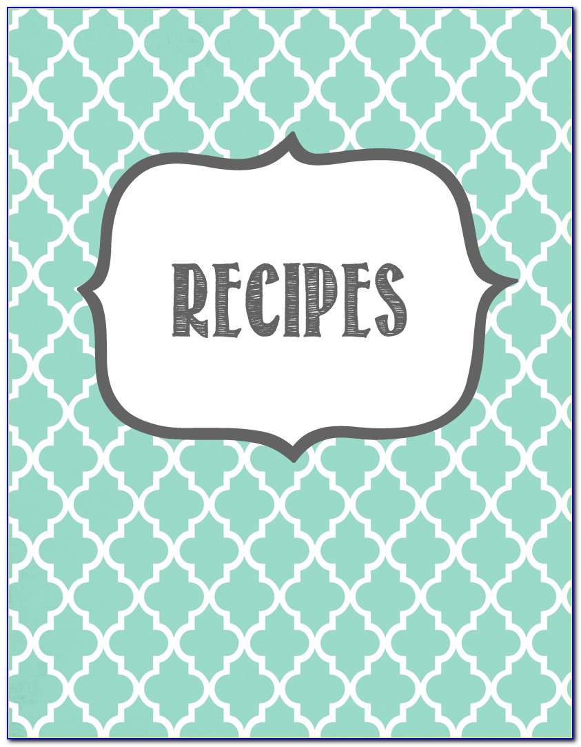 Printable Cookbook Template Free