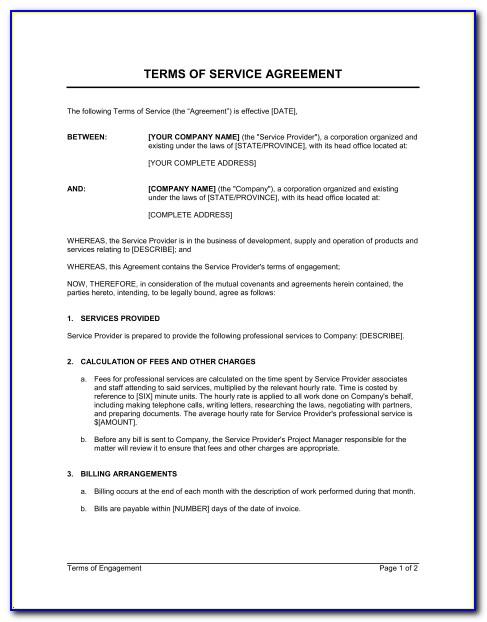 Printing Service Agreement Template