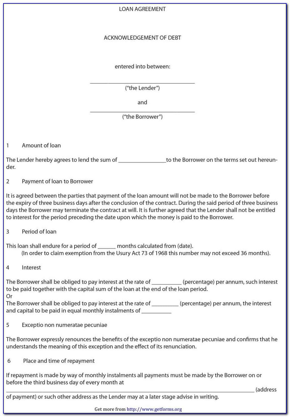 Private Mortgage Document Example