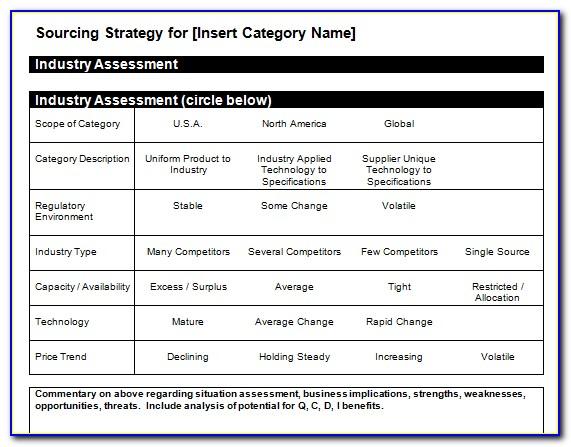 Procurement Sourcing Strategy Template