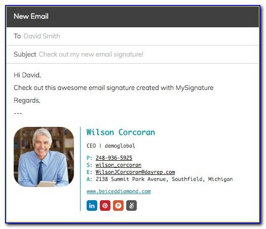 Professional Email Signature Examples 2015