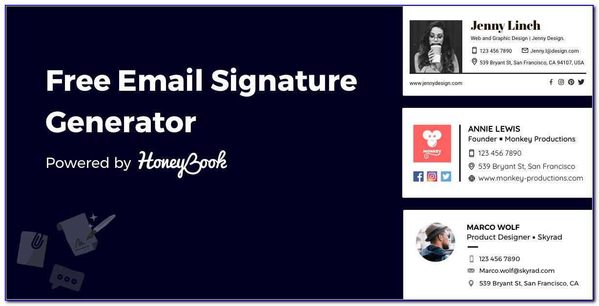 Professional Email Signature Examples College Student
