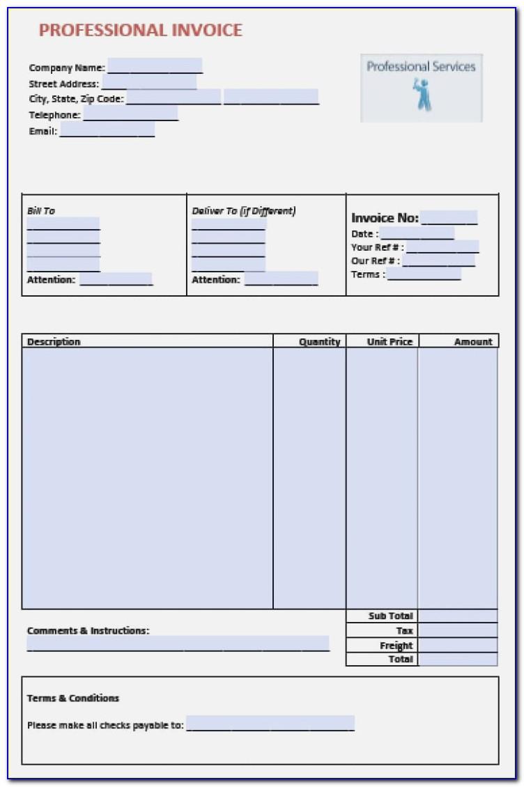 Professional Invoice Template Word