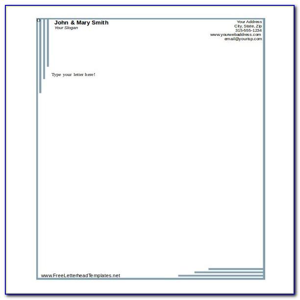 Professional Letterhead Format In Word Free Download