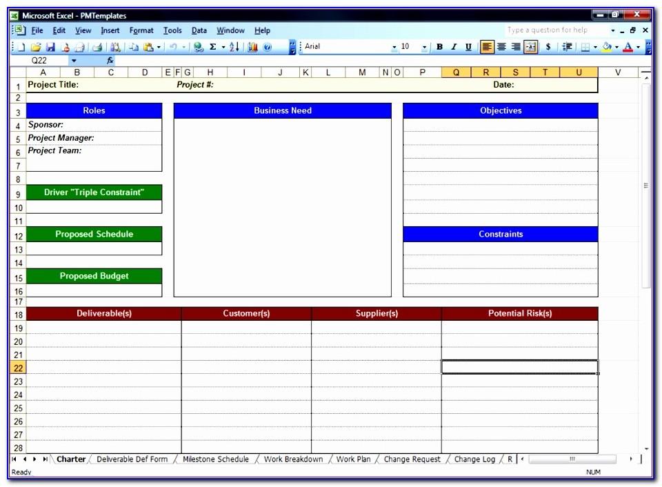 Project Dashboard Excel Template Free Download