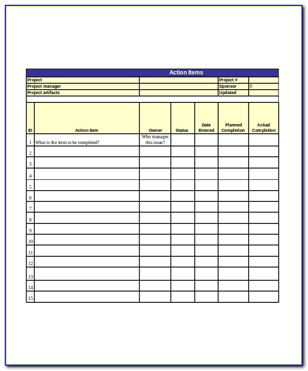 Project Execution Plan Template Free Download