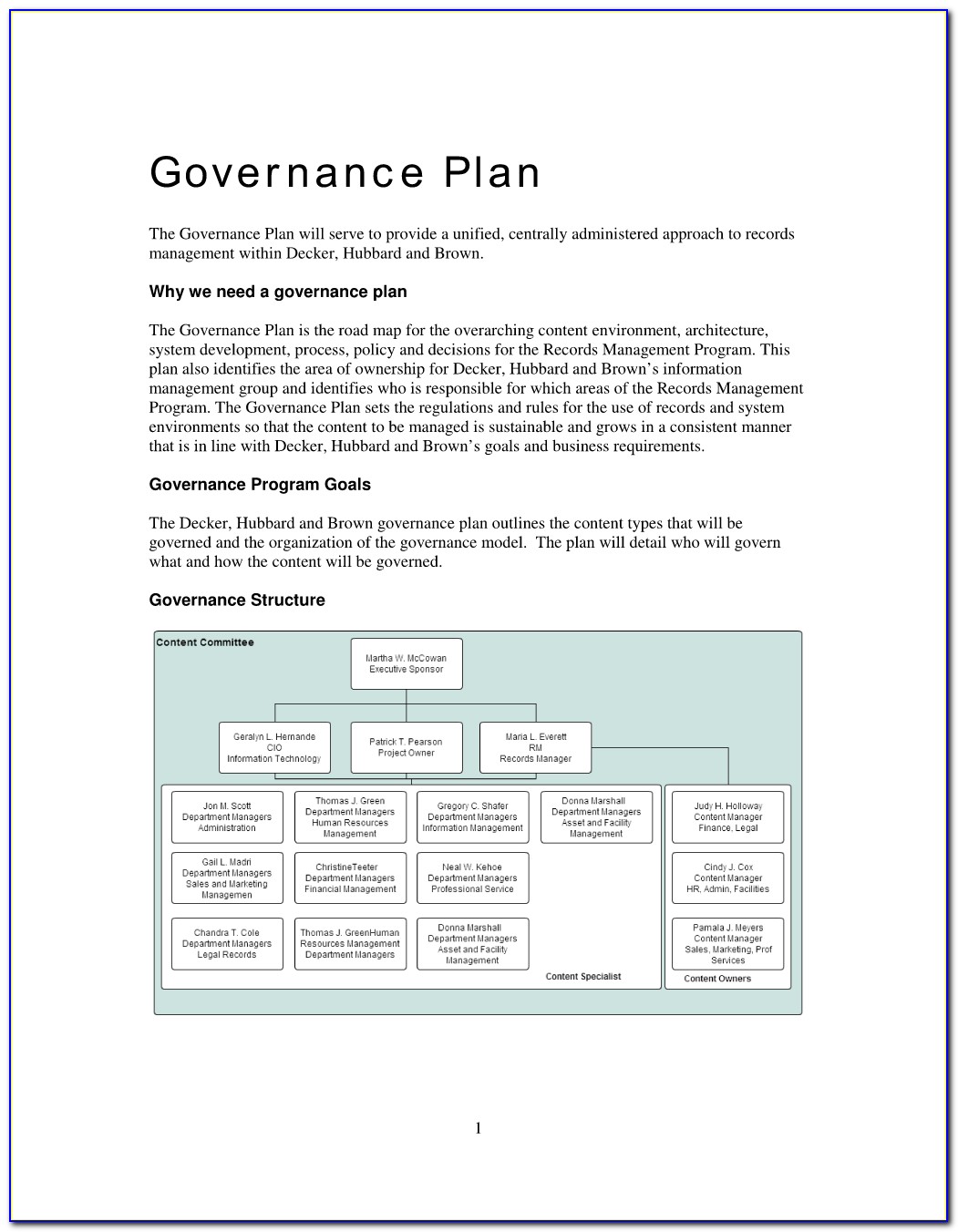 government business plan format