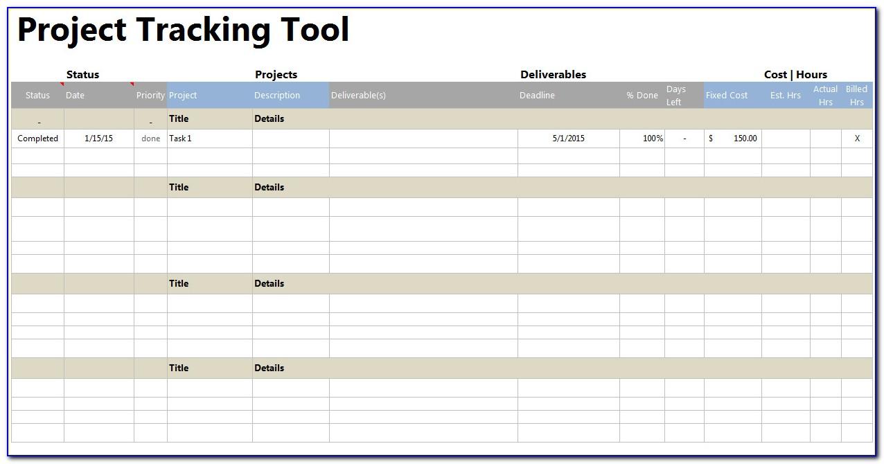 Project Management Action Tracker Template