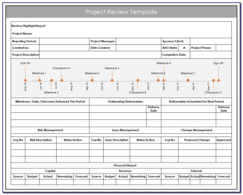 Project Management Timeline Template Ppt