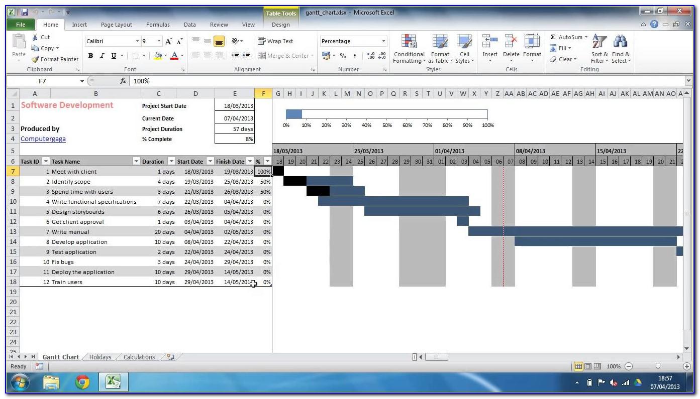Project Plan Template Excel 2013