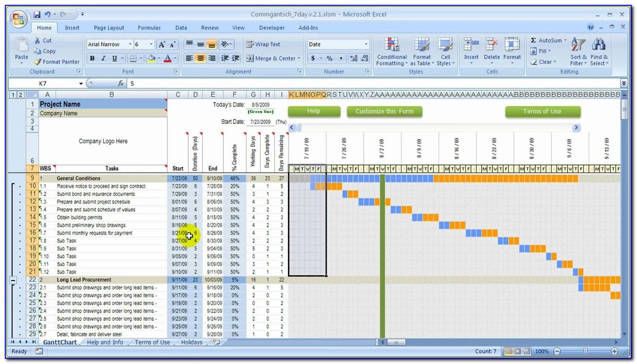 Project Planning Template Excel Free Download