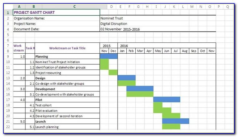 Project Rollout Plan Template Excel