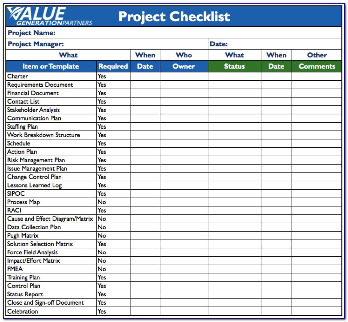 Project Tracking Template In Excel