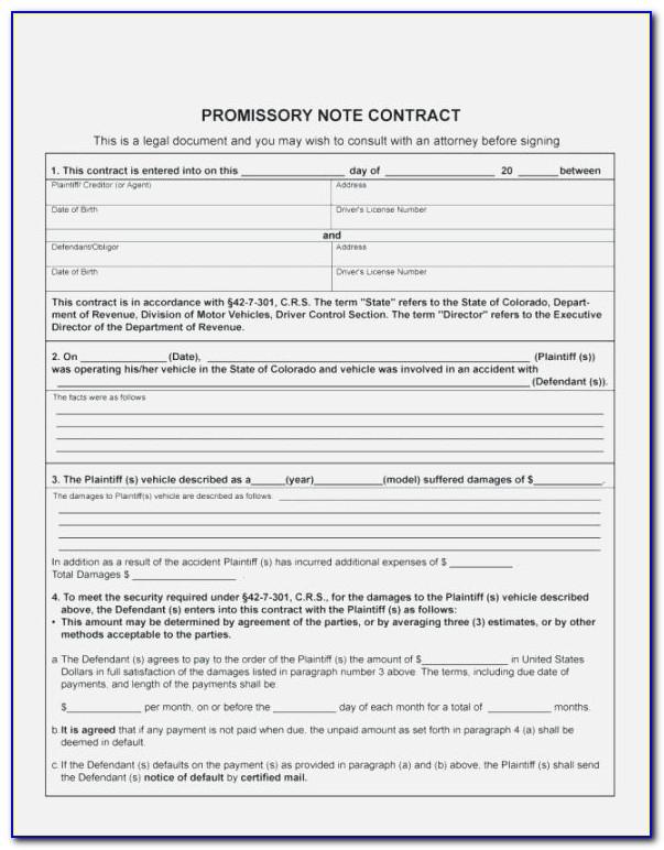Promissory Note Format Pdf India