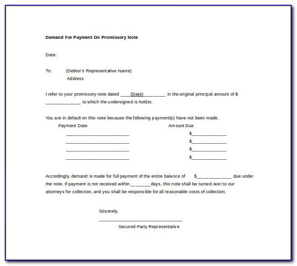 Promissory Note Paid In Full Template