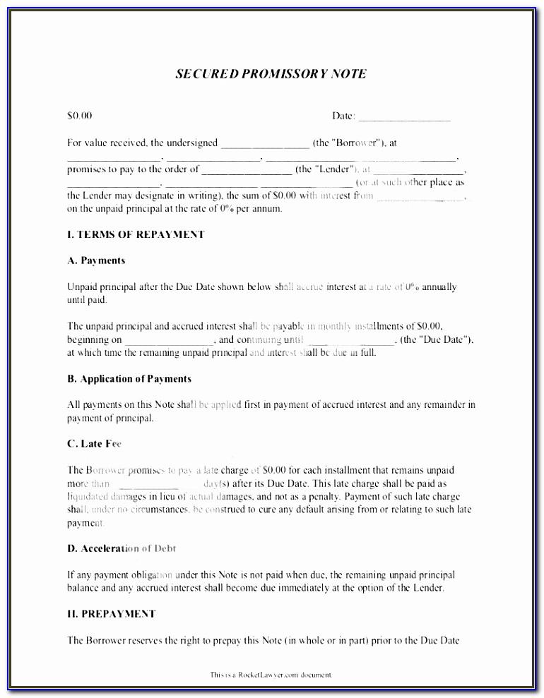 Promissory Note Sample For Tuition Fee Pdf