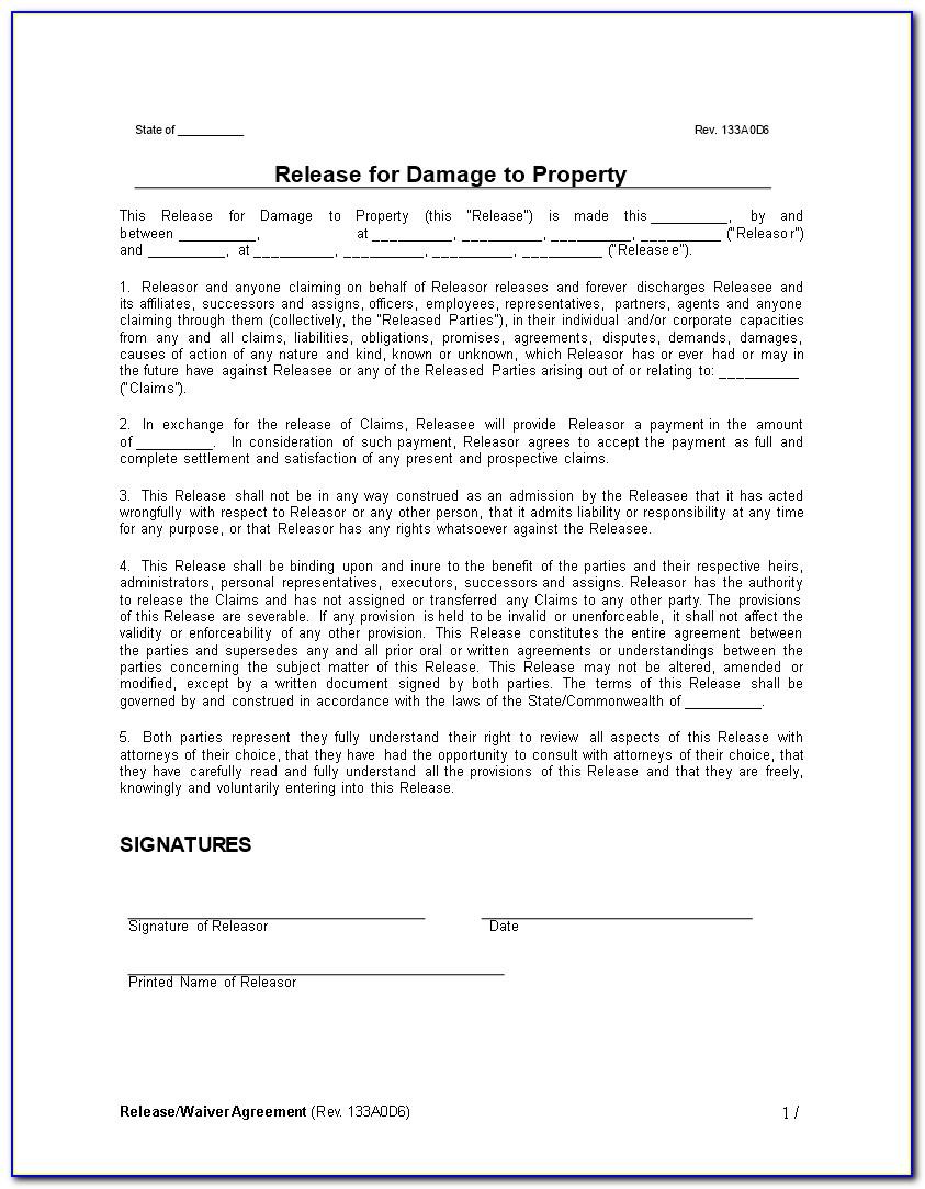 Property Damage Form Template