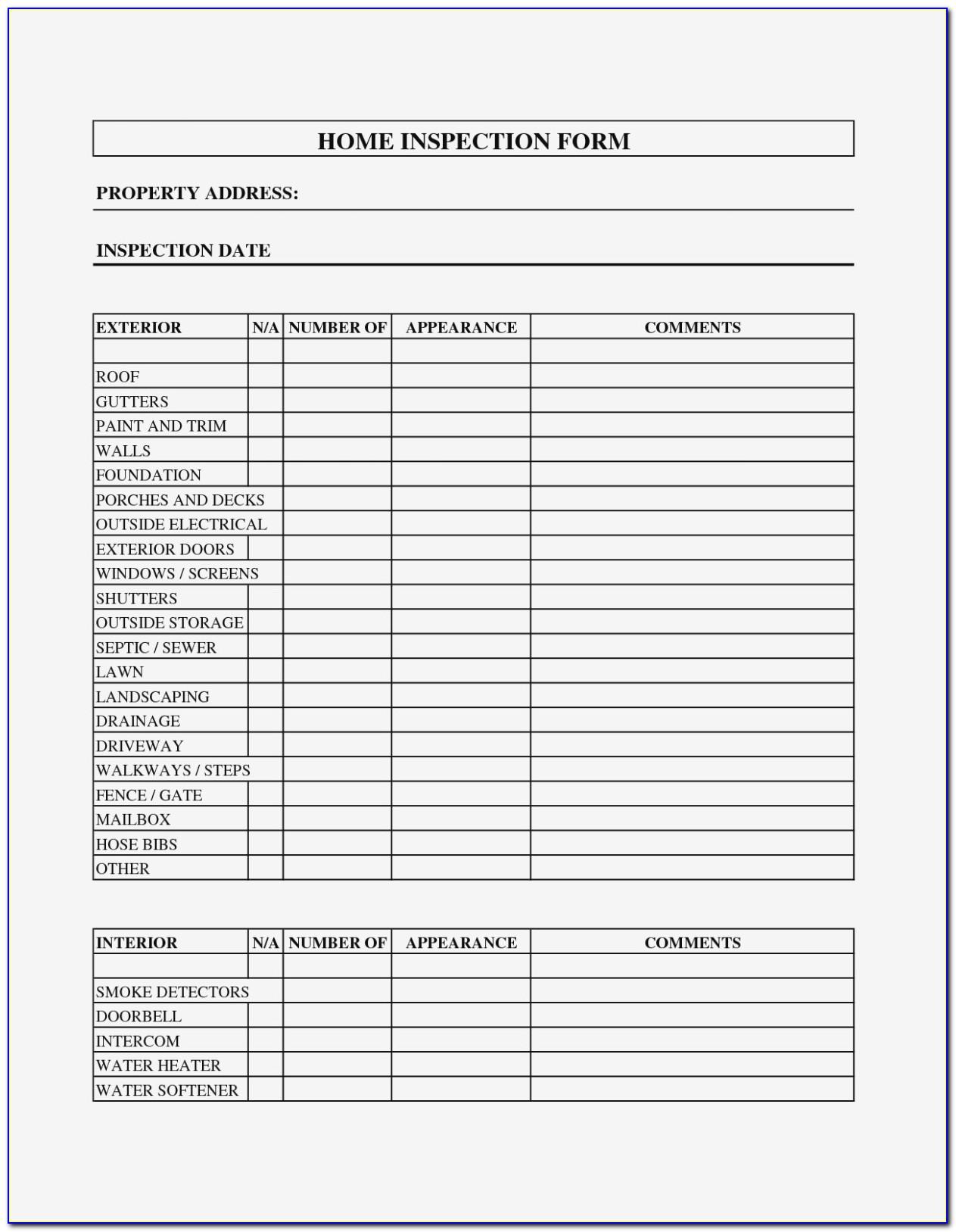 property-inspection-checklist-form
