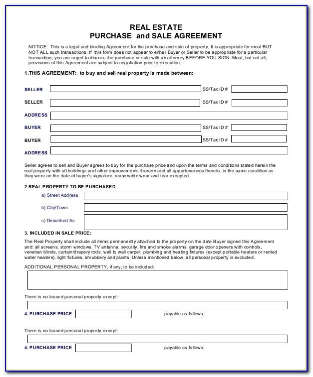 Property Sale Contract Template Bc