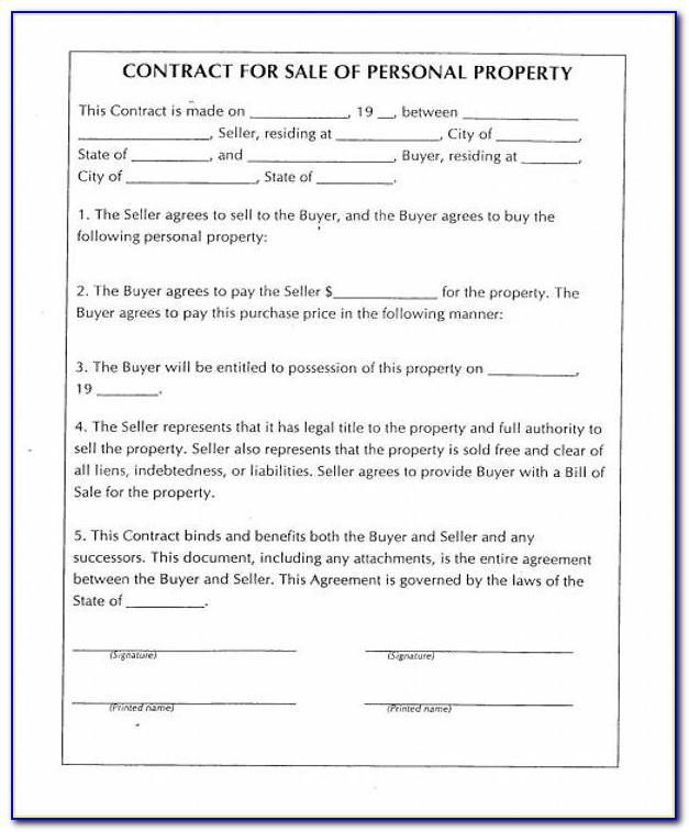 Property Sales Agreement Form Free