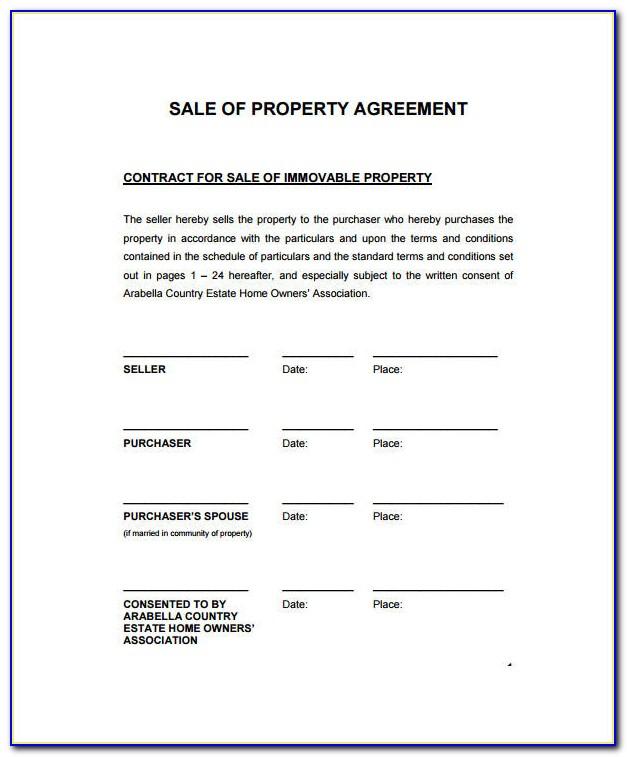 Property Sales Agreement Forms