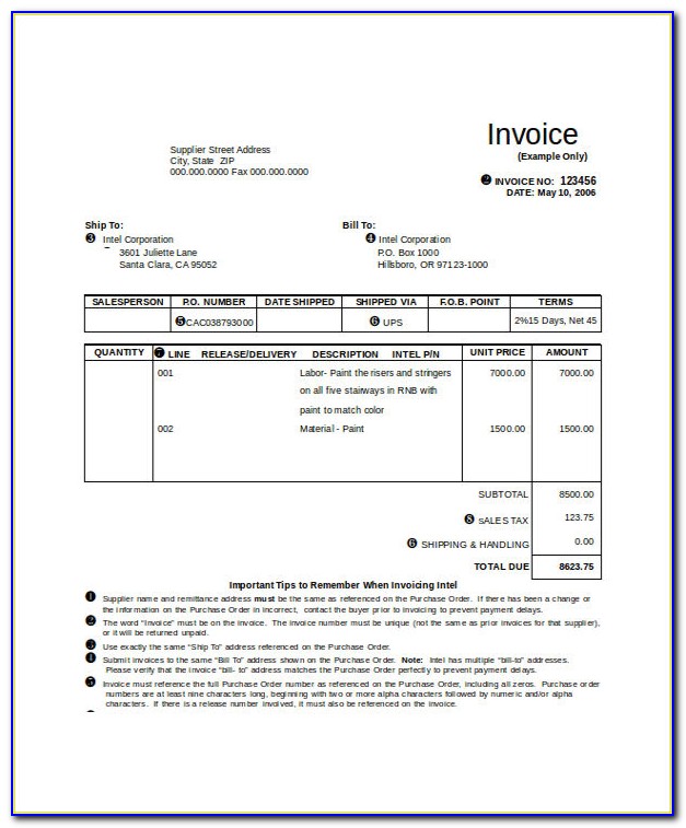 Purchase Order Forms Templates Free Download