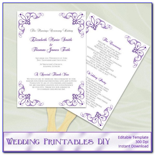 Purple Flower Invitation Template