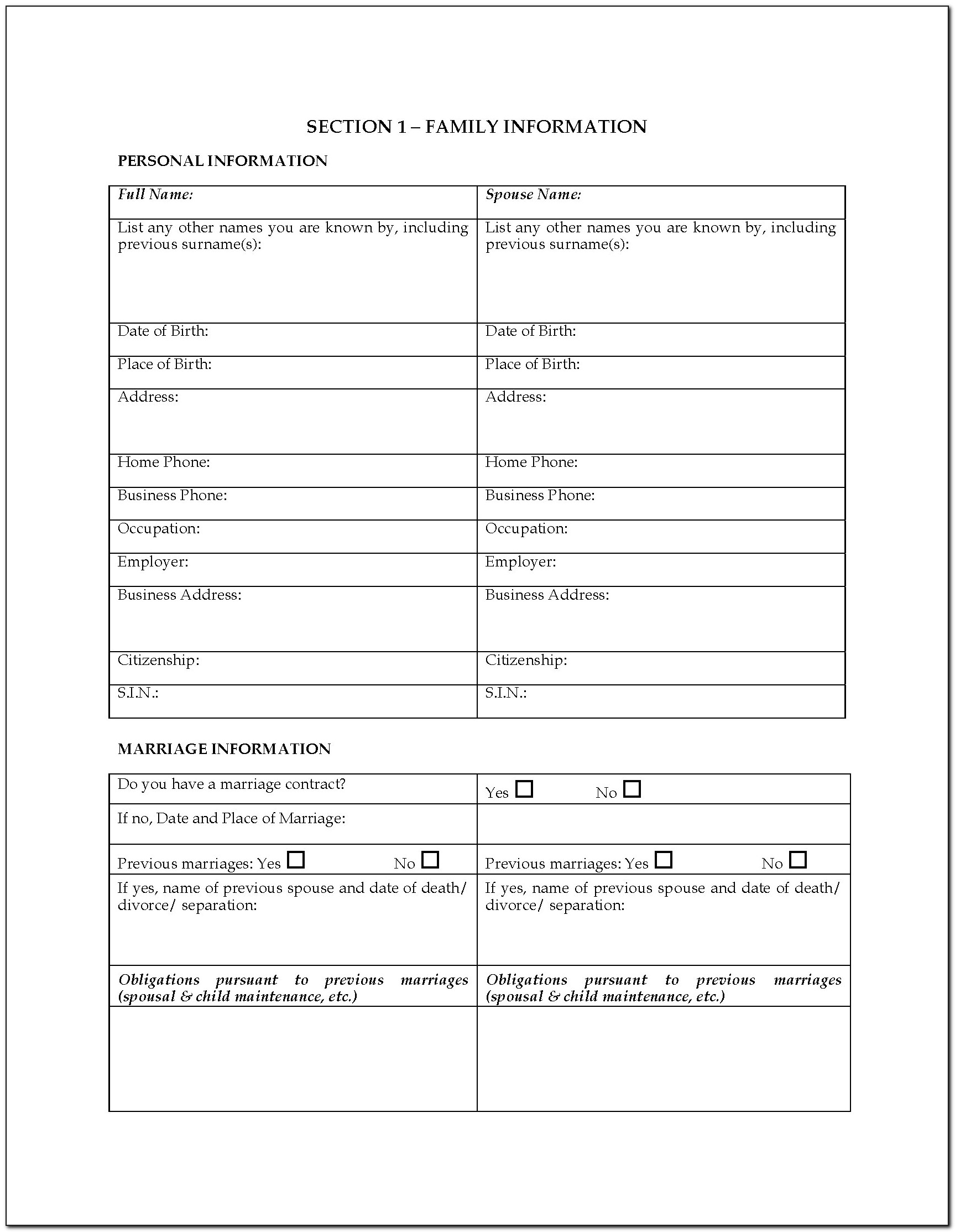 Questionnaire Template For Survey On Teenage Pregnancy