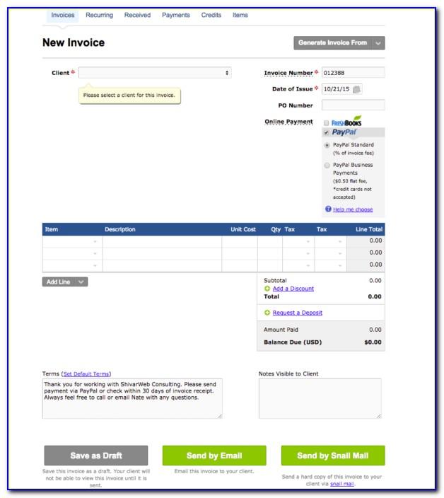 Quickbooks Online Invoice Format
