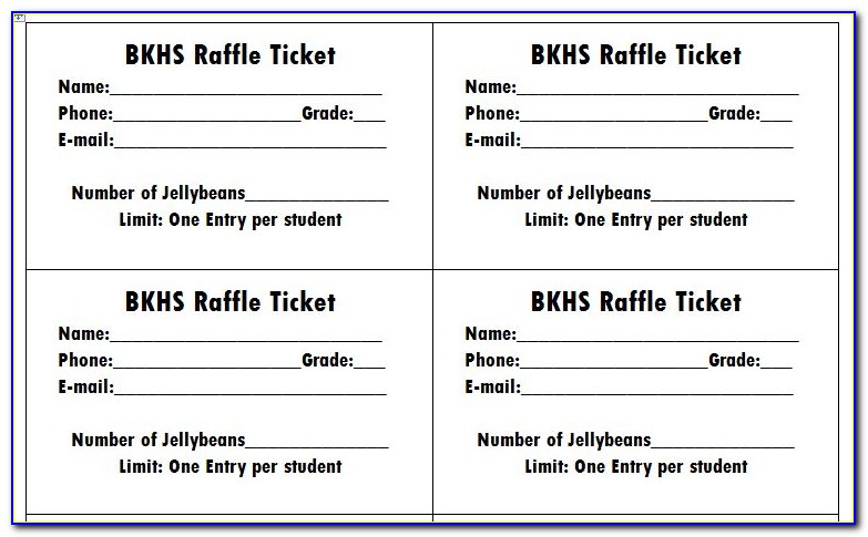 Raffle Ticket Template Download Free