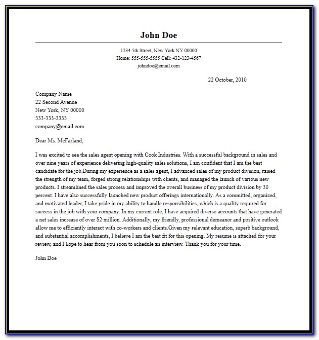 Real Estate Bio Examples Cover Letter