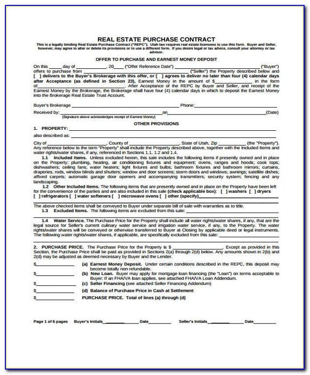 Real Estate Contract Template Free