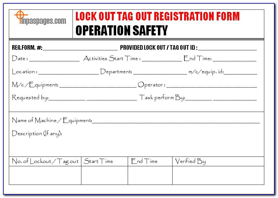 Cal Osha Lock Out Tag Out Procedure Template