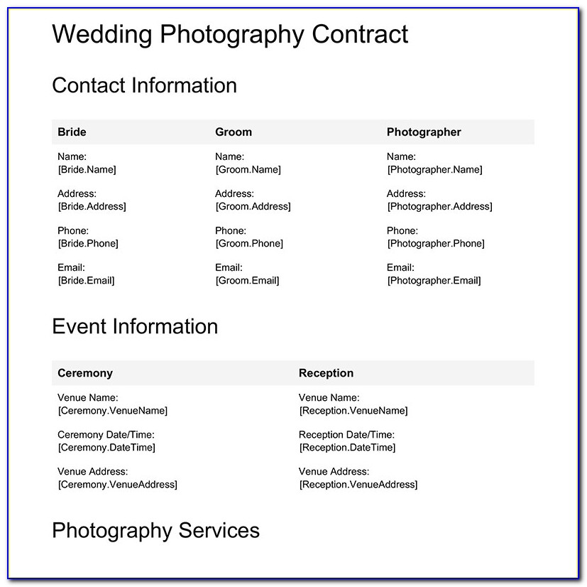 Commercial Photography Contract Template Uk