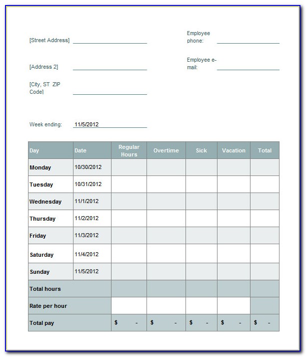 Free Pay Stub Template For Microsoft Word