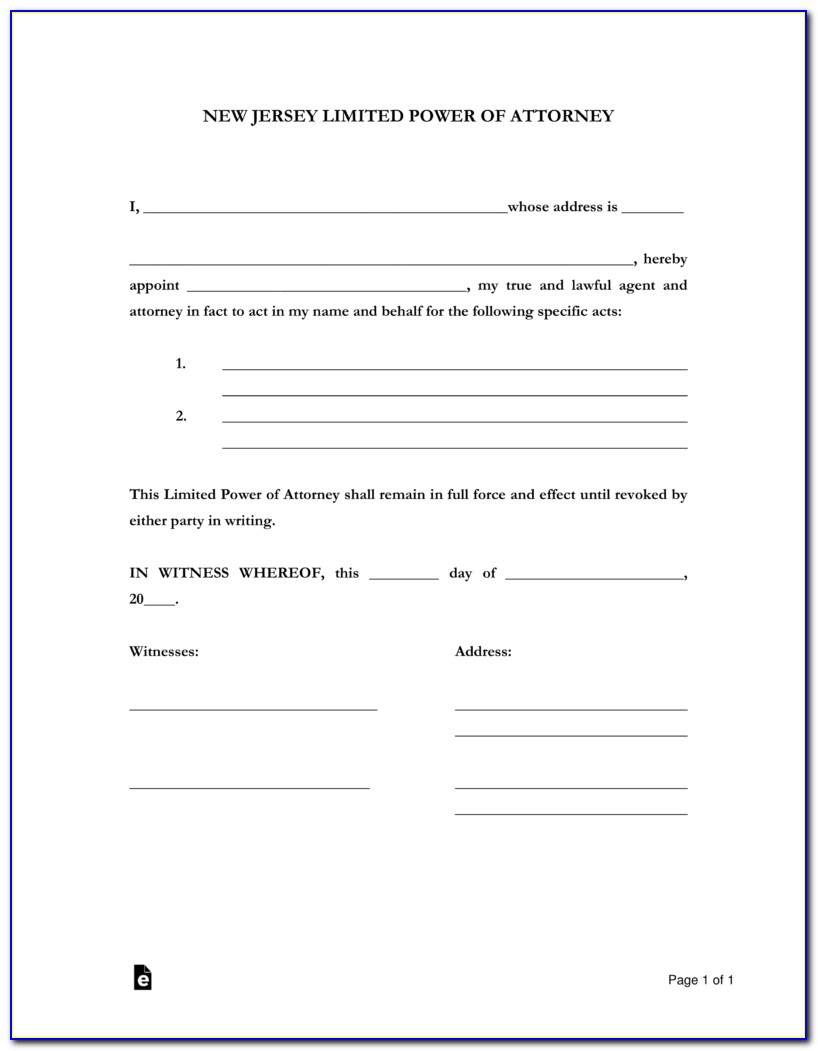 General Power Of Attorney Template Doc
