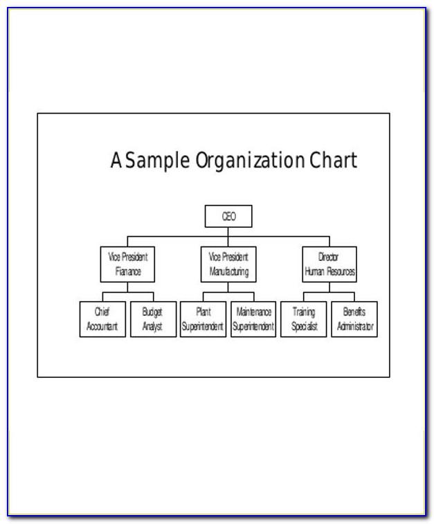 Hierarchy Organizational Chart Template Word
