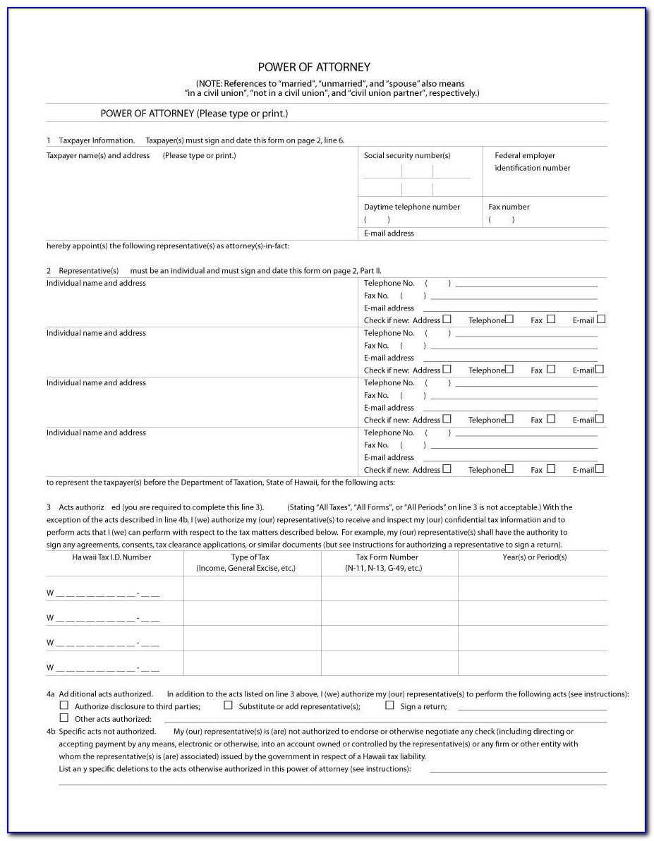 Limited Power Of Attorney Template Free