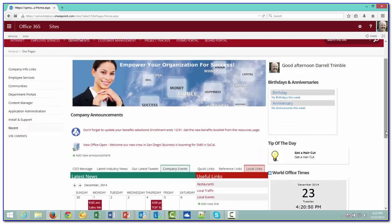 Office 365 Sharepoint Intranet Templates