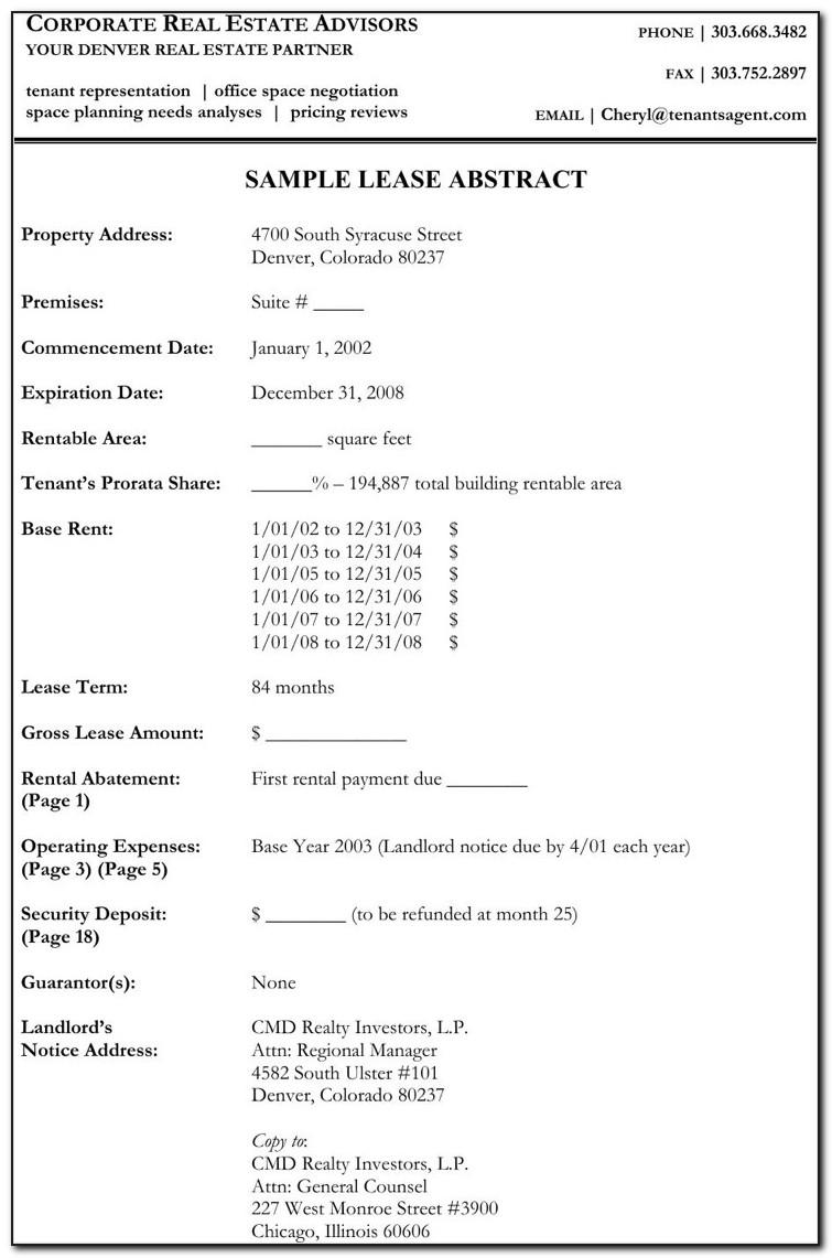 Office Lease Agreement Form