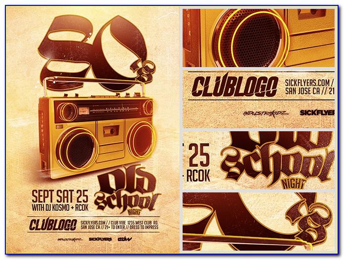 Old School Flyer Template Free Download