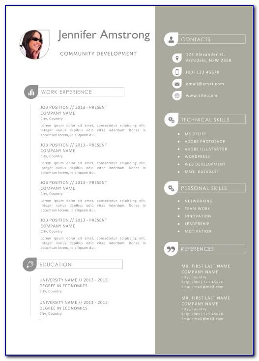 Online Resume Templates For Mac