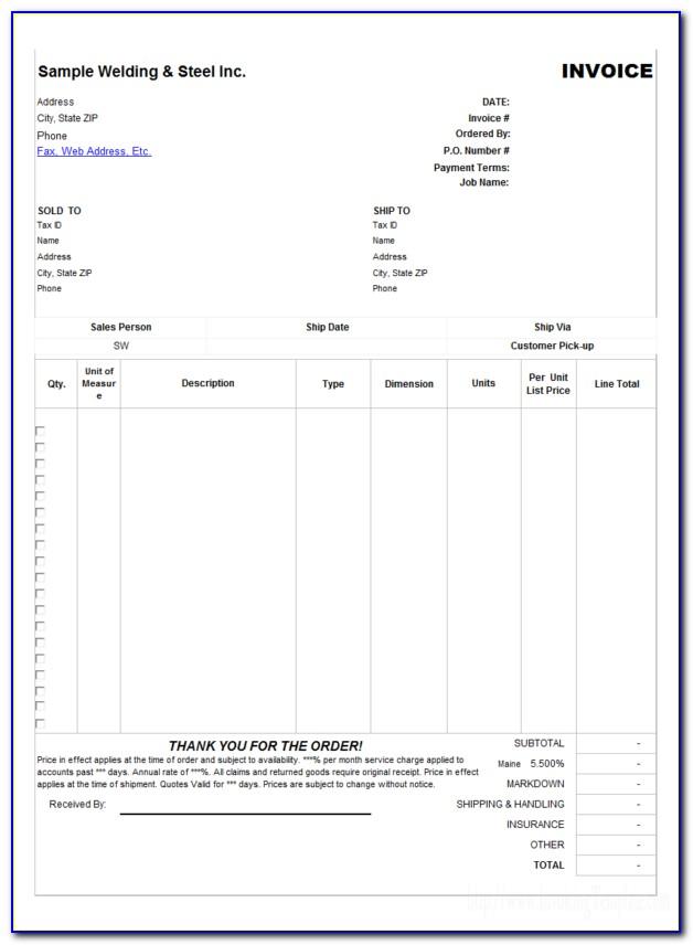 Open Office Invoice Form