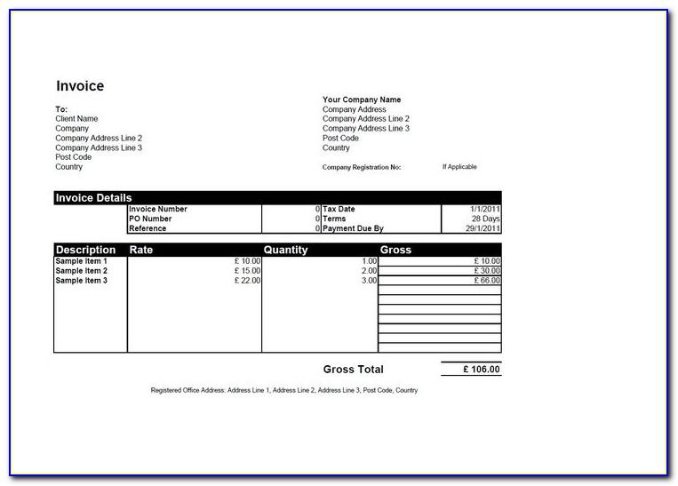 Open Office Tax Invoice Template