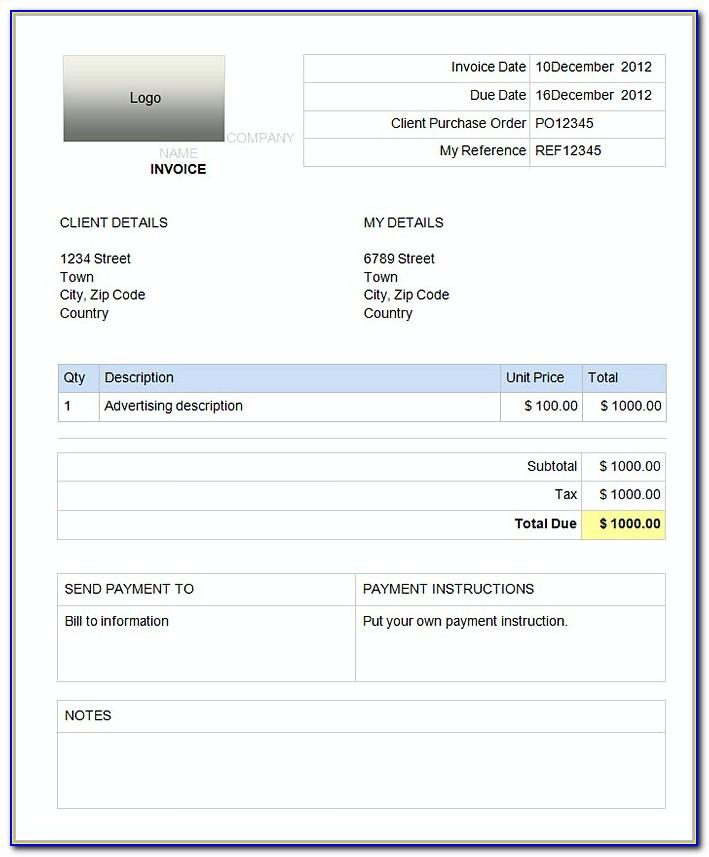 Open Office Template Invoice