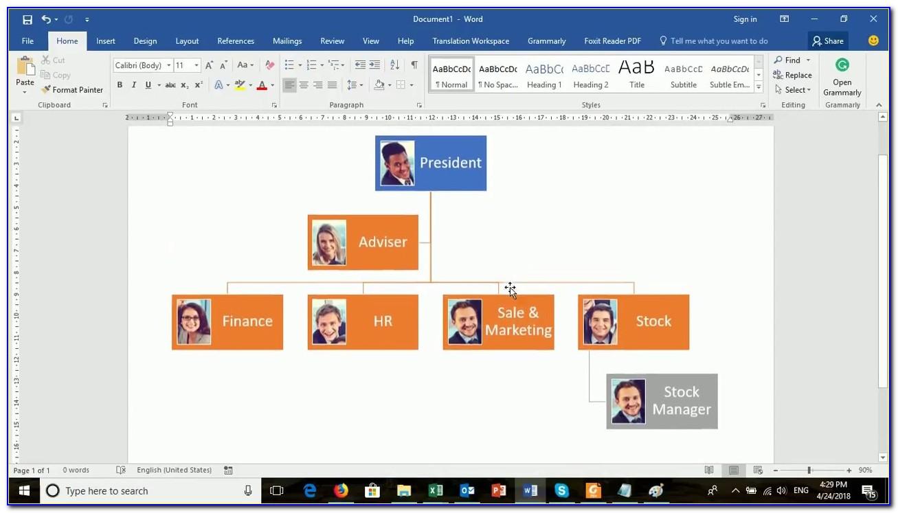 Organizational Chart Microsoft Word 2010