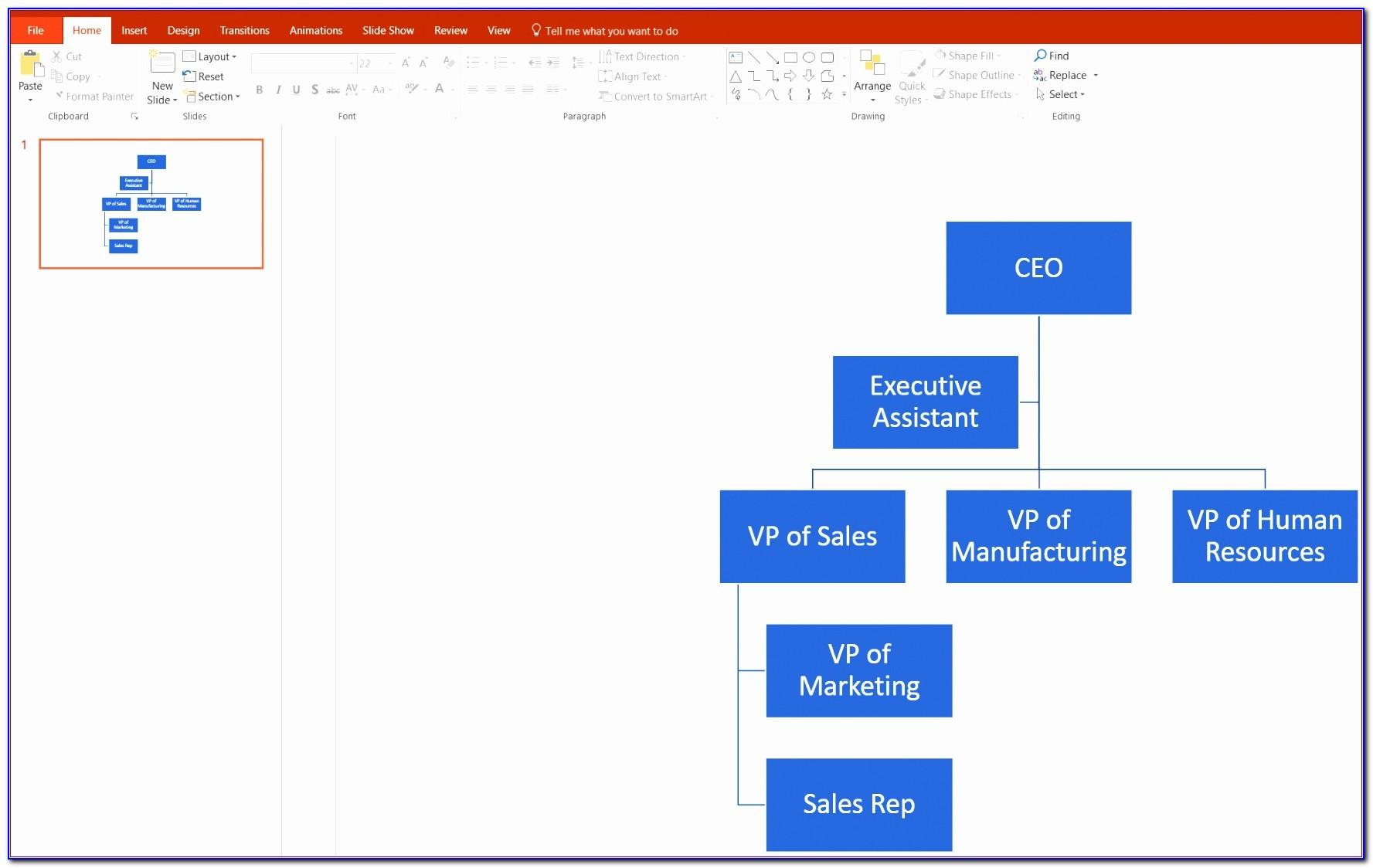 Organizational Chart Ppt Template Free Download